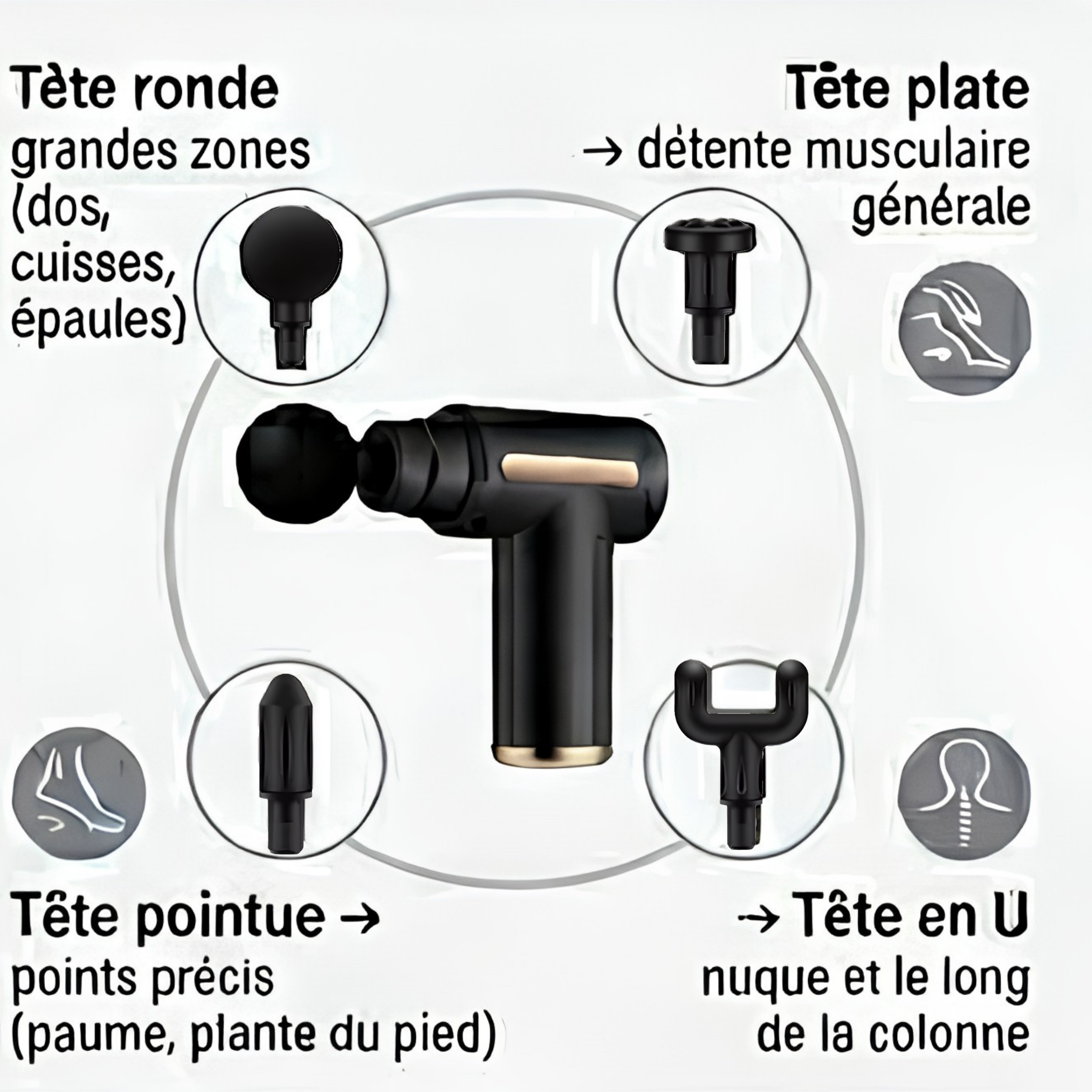 Reliva™ Appareil de Massage à Percussion Senior — Dos, Nuque, Cervicales, Jambes, Bras & Confort Articulaire (Arthrose)