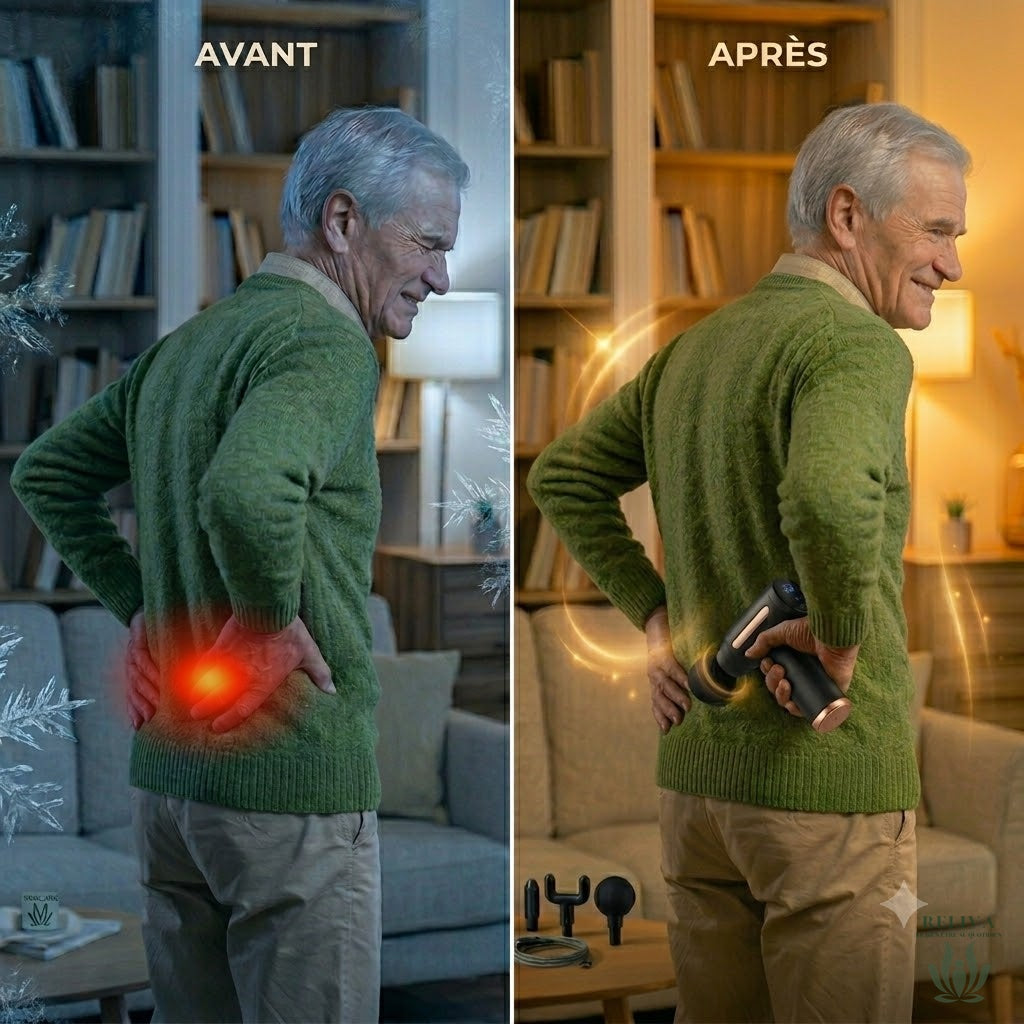 Reliva™ Appareil de Massage à Percussion Senior — Dos, Nuque, Cervicales, Jambes, Bras & Confort Articulaire (Arthrose)