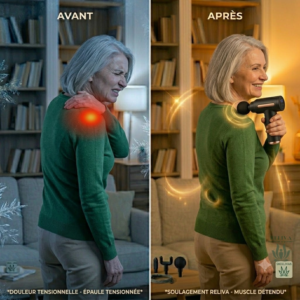 Reliva™ Appareil de Massage à Percussion Senior — Dos, Nuque, Cervicales, Jambes, Bras & Confort Articulaire (Arthrose)