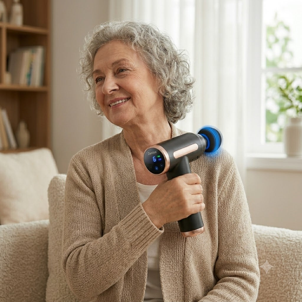 Reliva™ Appareil de Massage à Percussion — Soulage Dos, Nuque & Cervicales | Conçu pour les Seniors