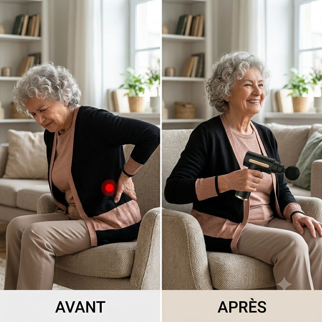 Reliva™ Appareil de Massage à Percussion — Soulage Dos, Nuque & Cervicales | Conçu pour les Seniors